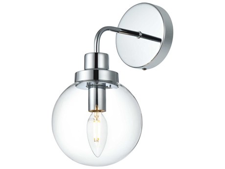 Elegant Lighting Hanson 1-Light Chrome Wall Sconce