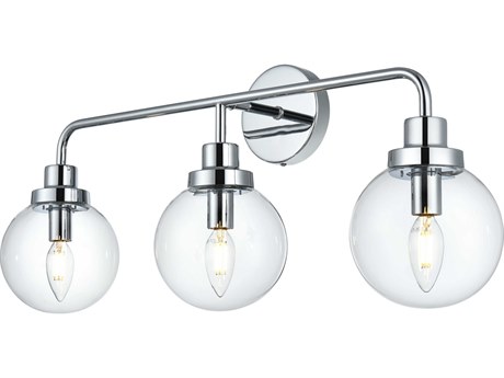 Elegant Lighting Hanson 3-Light Chrome Vanity Light