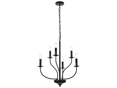 Elegant Lighting Westley 6-Light Black Chandelier