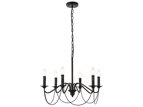 Elegant Lighting Westley 6-Light Black Chandelier