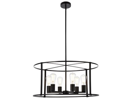 Elegant Lighting Agnys 6-Light Black Chandelier