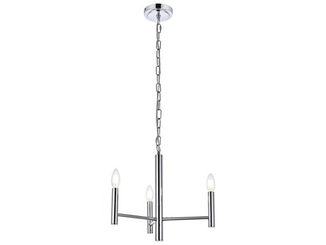 Elegant Lighting Carmella 3-Light Chrome Chandelier