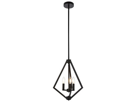 Elegant Lighting Irina 3-Light Black Chandelier