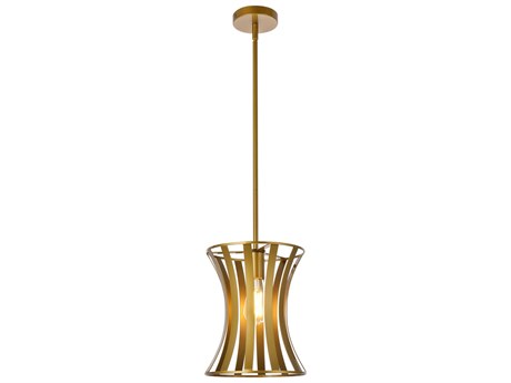 Elegant Lighting Lily 1-Light Brass Mini Pendant