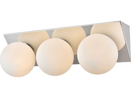 Elegant Lighting Jillian 3-Light Chrome Glass Vanity Light