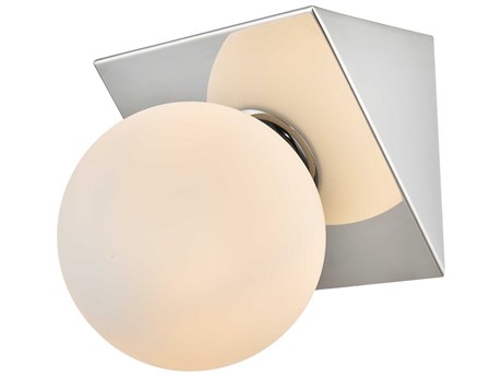Elegant Lighting Jillian 1-Light Chrome Glass Wall Sconce