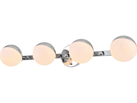 Elegant Lighting Majesty 4-Light Chrome Glass Vanity Light
