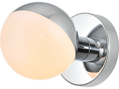 Elegant Lighting Majesty 1-Light Chrome Glass Wall Sconce