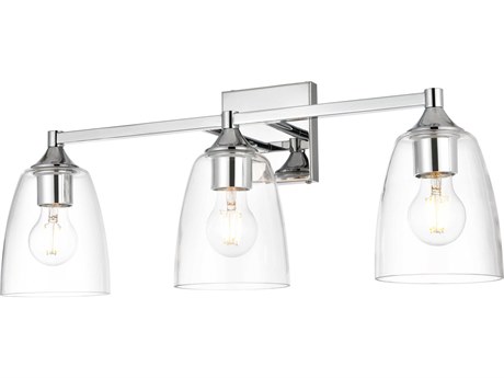 Elegant Lighting Gianni 3-Light Chrome Glass Vanity Light