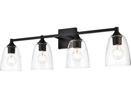 Elegant Lighting Gianni 4-Light Black Glass Vanity Light