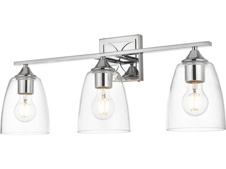 Elegant Lighting Harris 3-Light Chrome Glass Vanity Light