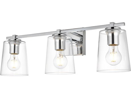 Elegant Lighting Kacey 3-Light Chrome Glass Vanity Light