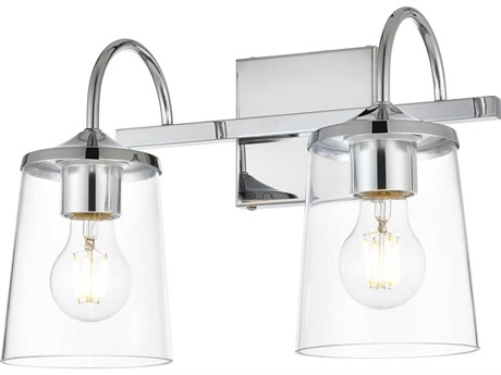 Elegant Lighting Avani 2-Light Chrome Glass Vanity Light