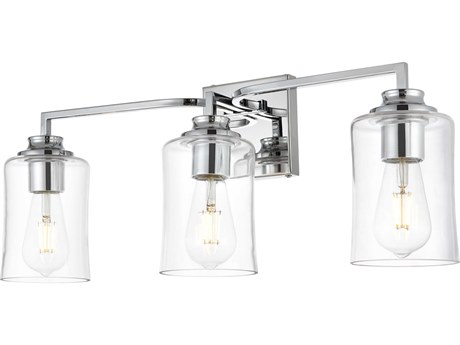 Elegant Lighting Ronnie 3-Light Chrome Glass Vanity Light
