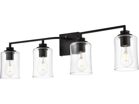 Elegant Lighting Ronnie 4-Light Black Glass Vanity Light