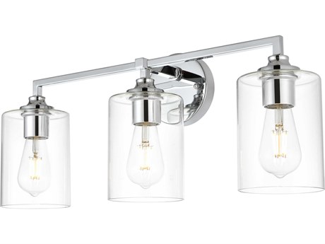 Elegant Lighting Mayson 3-Light Chrome Glass Vanity Light