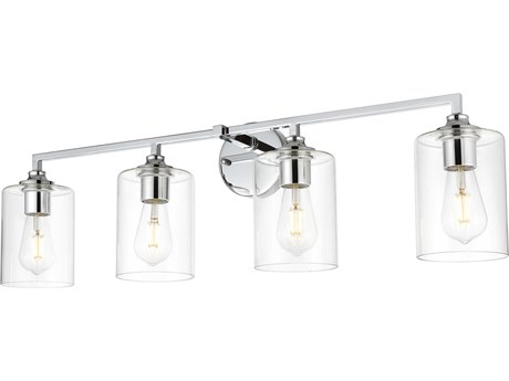 Elegant Lighting Mayson 4-Light Chrome Glass Vanity Light