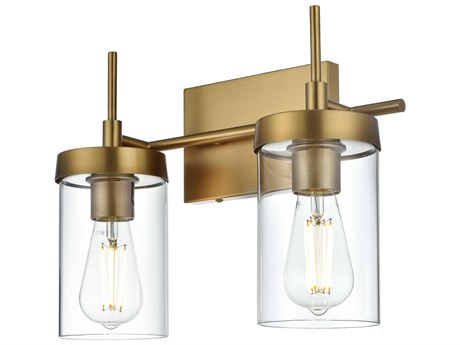 Elegant Lighting Taryin 2-Light Satin Gold Vanity Light
