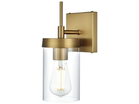 Elegant Lighting Taryin 1-Light Satin Gold Wall Sconce