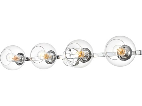 Elegant Lighting Rogelio 4-Light Chrome Glass Vanity Light