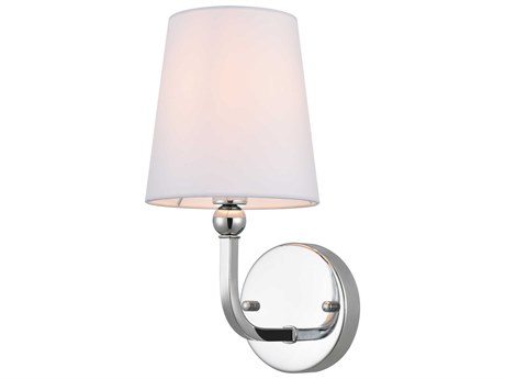 Elegant Lighting Colson 1-Light Chrome Glass Wall Sconce