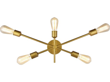 Elegant Lighting Axel 5-Light Brass Wall Sconce