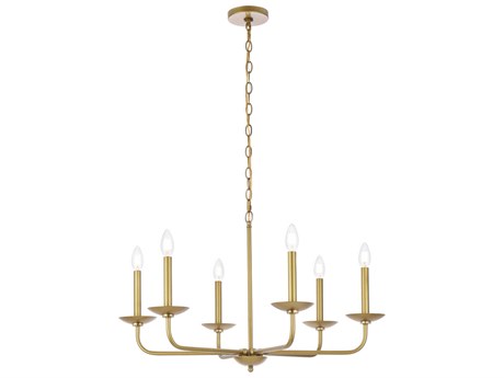 Elegant Lighting Cohen 6-Light Brass Chandelier