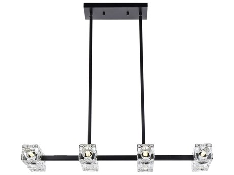 Elegant Lighting Lyra 8-Light Black Island Pendant