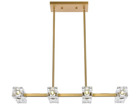 Elegant Lighting Lyra 8-Light Satin Gold Island Pendant