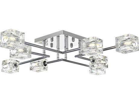 Elegant Lighting Lyra 8-Light Chrome Semi Flush Mount