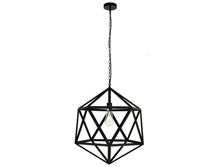 Elegant Lighting Redmond 1-Light Black Pendant