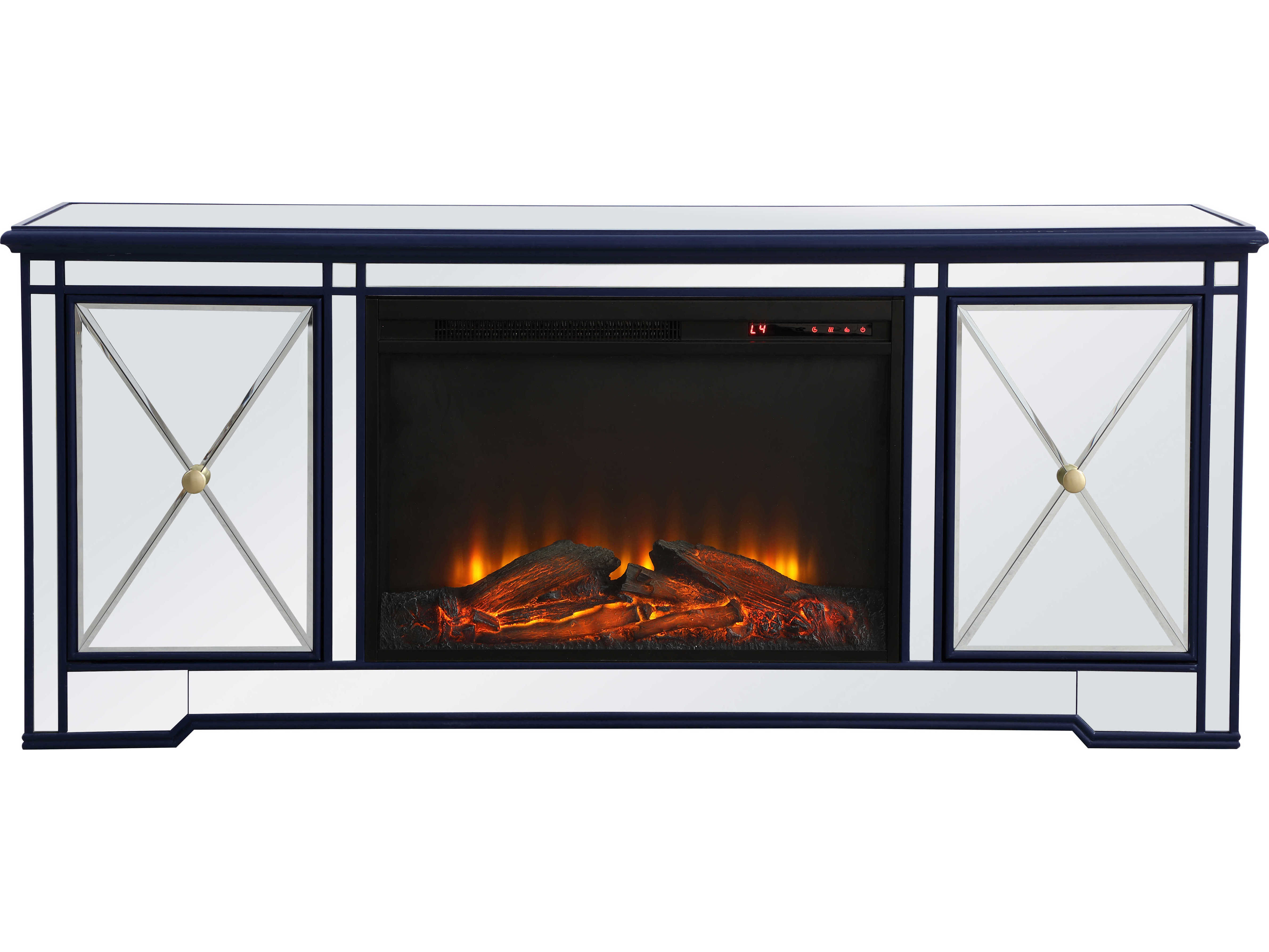 Elegant Lighting Modern Blue Electric Fireplace | EGMF60160BLF1