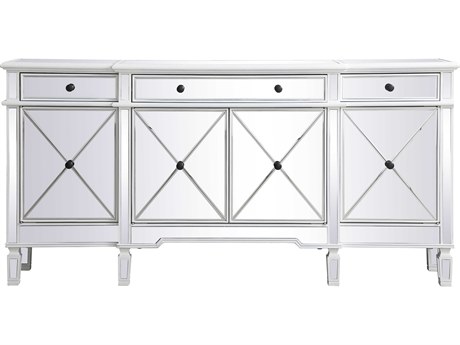 Elegant Lighting Contempo 72" Antique White Credenza Sideboard