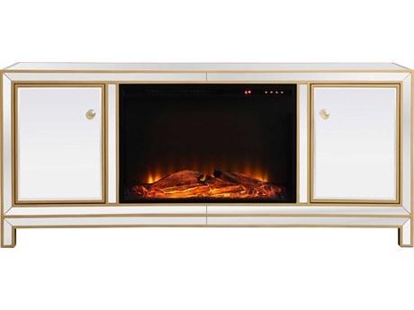 Elegant Lighting Reflexion 60" Gold Media Console