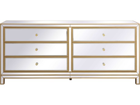 Elegant Lighting Reflexion 6-Drawers Double Dresser