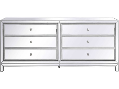 Elegant Lighting Reflexion 6-Drawers Double Dresser