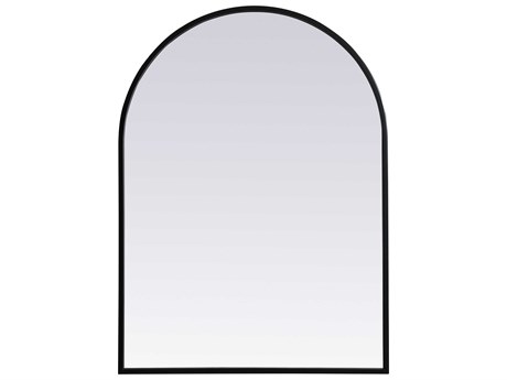 Elegant Lighting Ayra Black Arch Wall Mirror