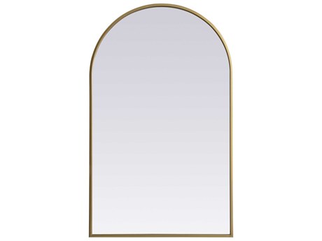 Elegant Lighting Ayra Brass Arch Wall Mirror