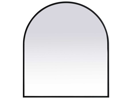 Elegant Lighting Ayra Black Arch Wall Mirror