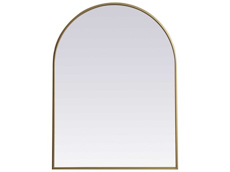 Elegant Lighting Ayra Brass Arch Wall Mirror