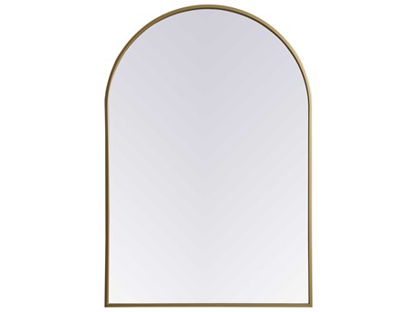 Elegant Lighting Ayra Brass Arch Wall Mirror