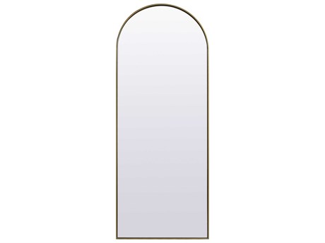 Elegant Lighting Ayra Brass Arch Floor Mirror