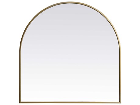 Elegant Lighting Ayra Brass Arch Wall Mirror