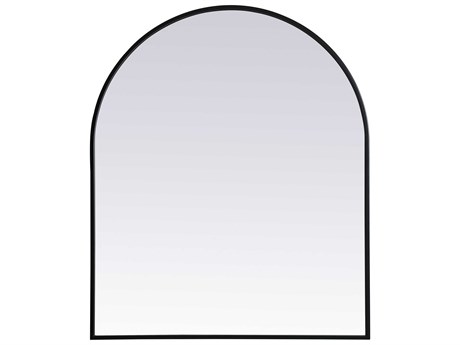 Elegant Lighting Ayra Black Arch Wall Mirror