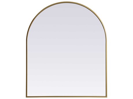 Elegant Lighting Ayra Brass Arch Wall Mirror