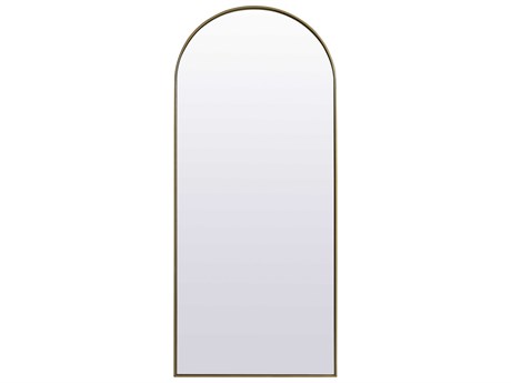 Elegant Lighting Ayra Brass Arch Floor Mirror