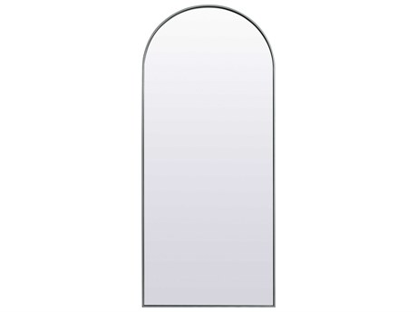 Elegant Lighting Ayra Silver Arch Floor Mirror