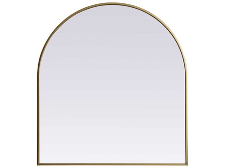 Elegant Lighting Ayra Brass Arch Wall Mirror