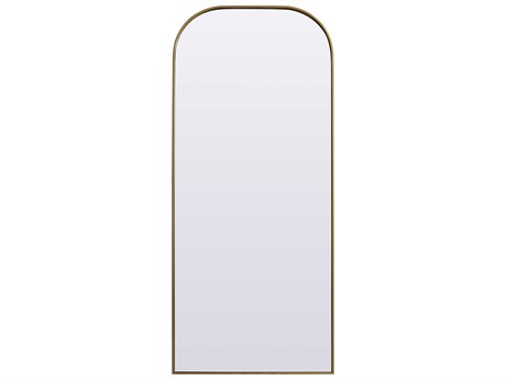Elegant Lighting Blaire Brass Arch Floor Mirror