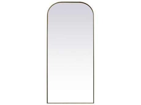 Elegant Lighting Blaire Brass Arch Floor Mirror